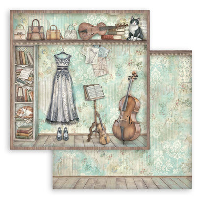 Stamperia Symphony 8x8 Inch Paper Pack by Sara Alcobendas