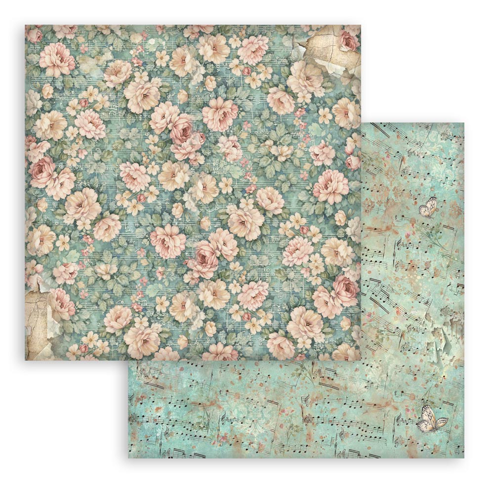 Stamperia Symphony 8x8 Inch Paper Pack Maxi Background Selection by Sara Alcobendas