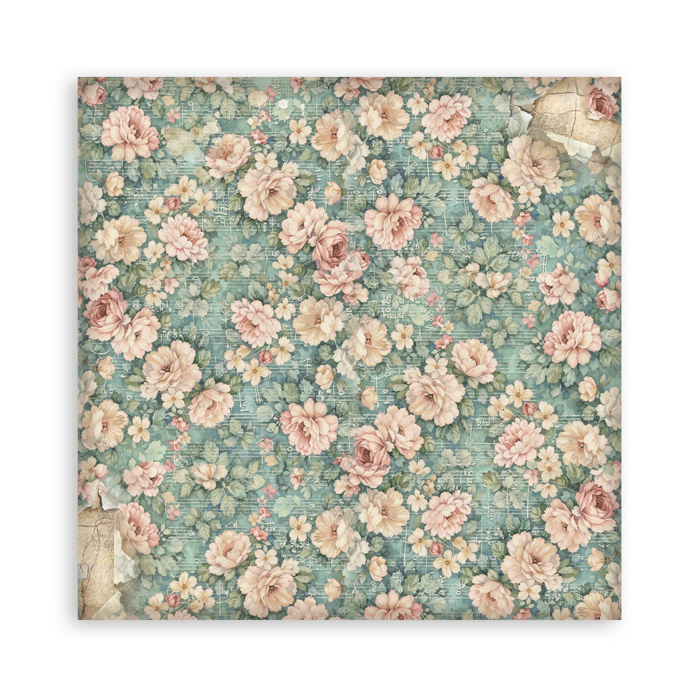 Stamperia Symphony 8x8 Inch Paper Pack Maxi Background Selection by Sara Alcobendas