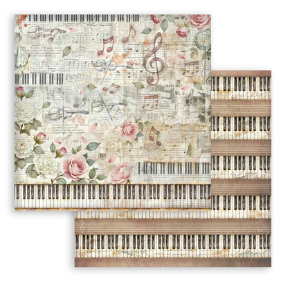Stamperia Symphony 8x8 Inch Paper Pack Maxi Background Selection by Sara Alcobendas