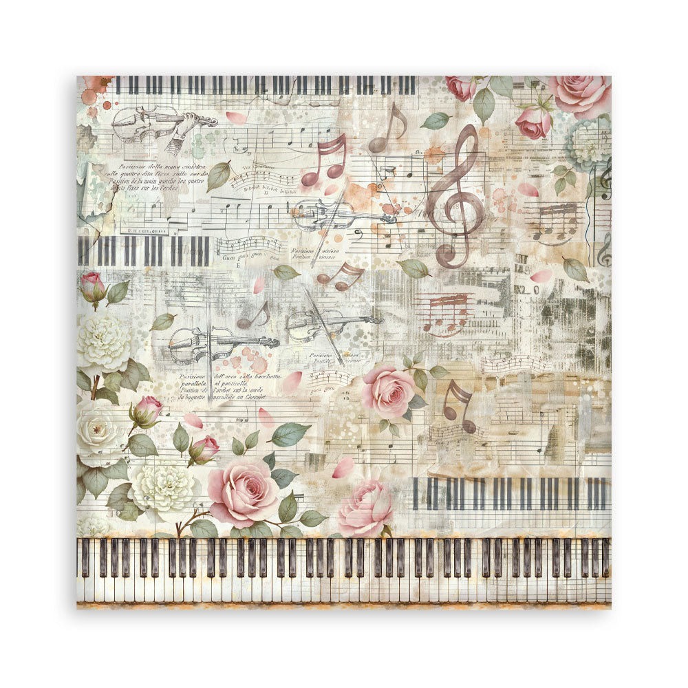 Stamperia Symphony 8x8 Inch Paper Pack Maxi Background Selection by Sara Alcobendas