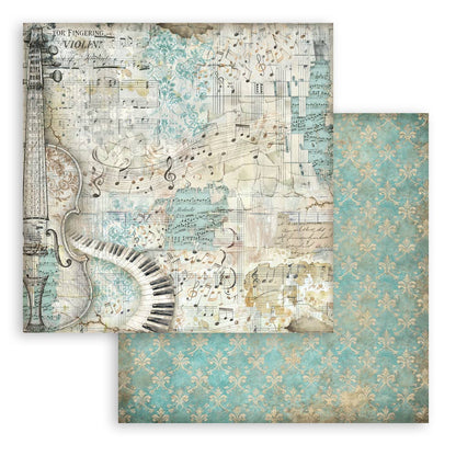 Stamperia Symphony 8x8 Inch Paper Pack Maxi Background Selection by Sara Alcobendas