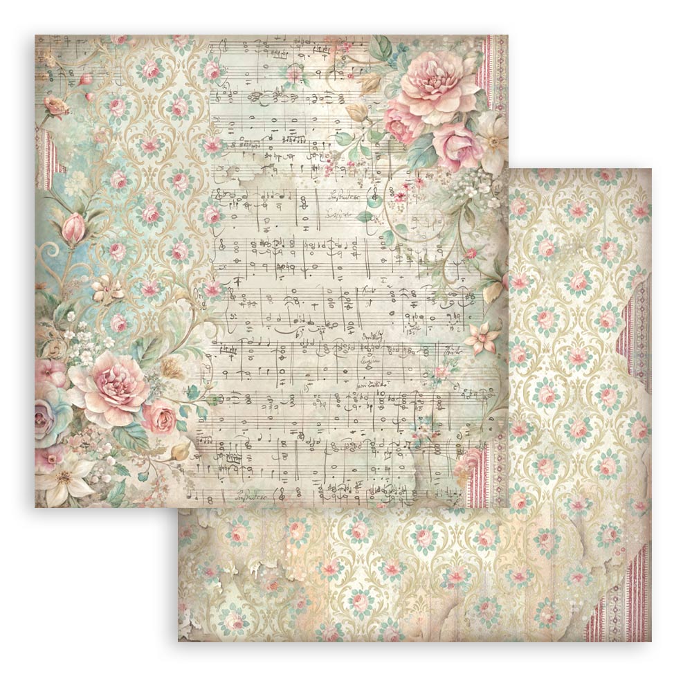 Stamperia Symphony 8x8 Inch Paper Pack Maxi Background Selection by Sara Alcobendas