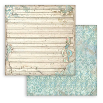 Stamperia Symphony 8x8 Inch Paper Pack Maxi Background Selection by Sara Alcobendas
