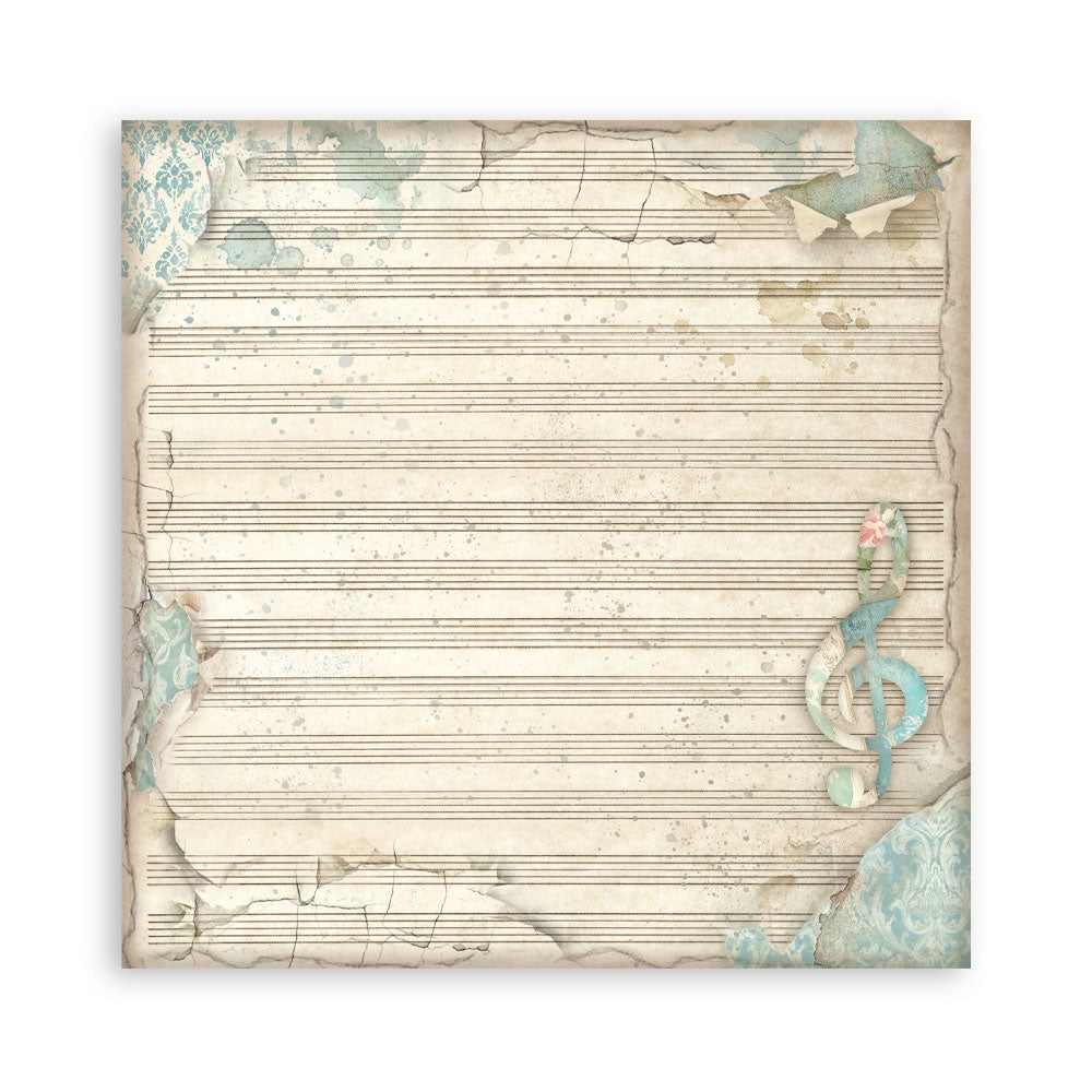 Stamperia Symphony 8x8 Inch Paper Pack Maxi Background Selection by Sara Alcobendas