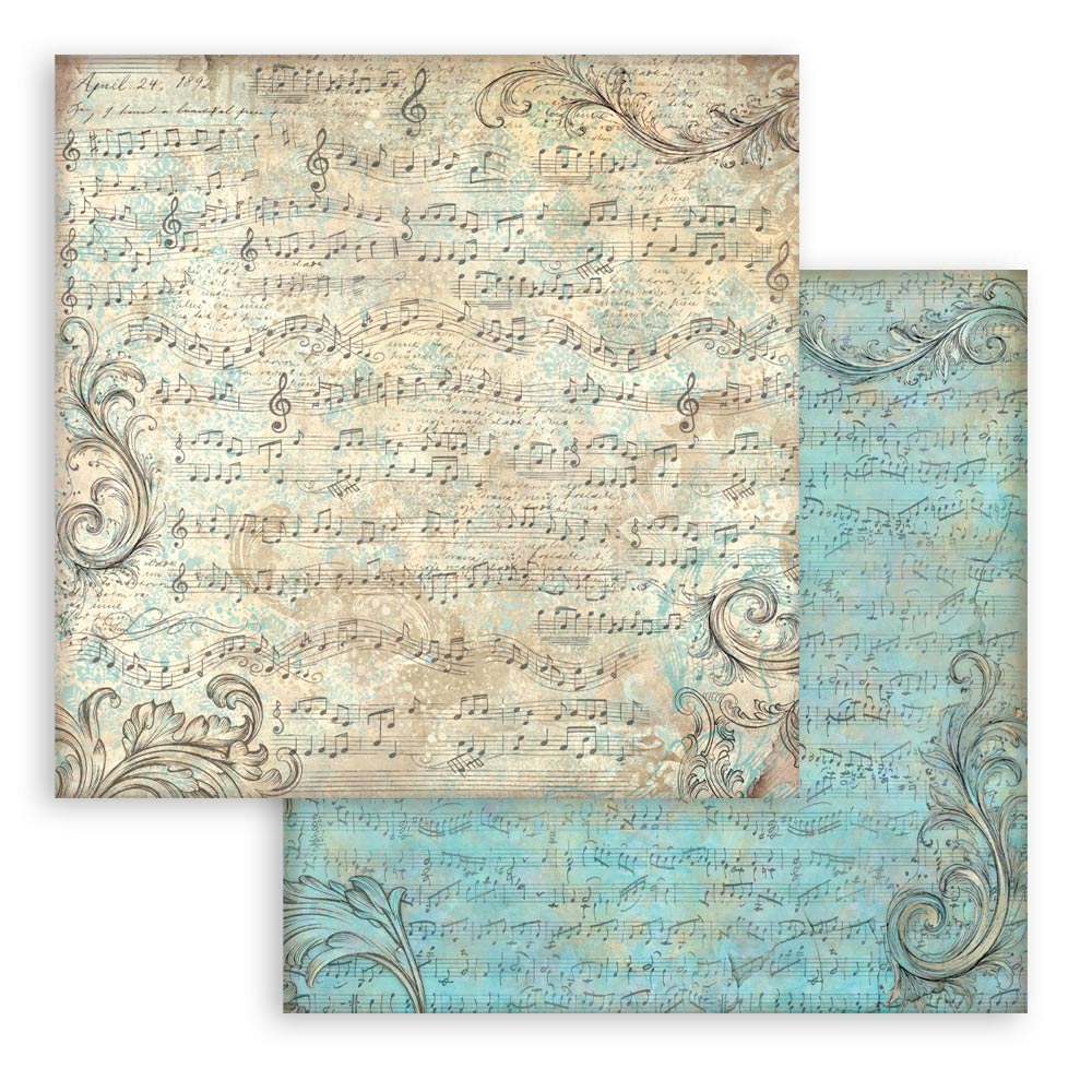 Stamperia Symphony 8x8 Inch Paper Pack Maxi Background Selection by Sara Alcobendas
