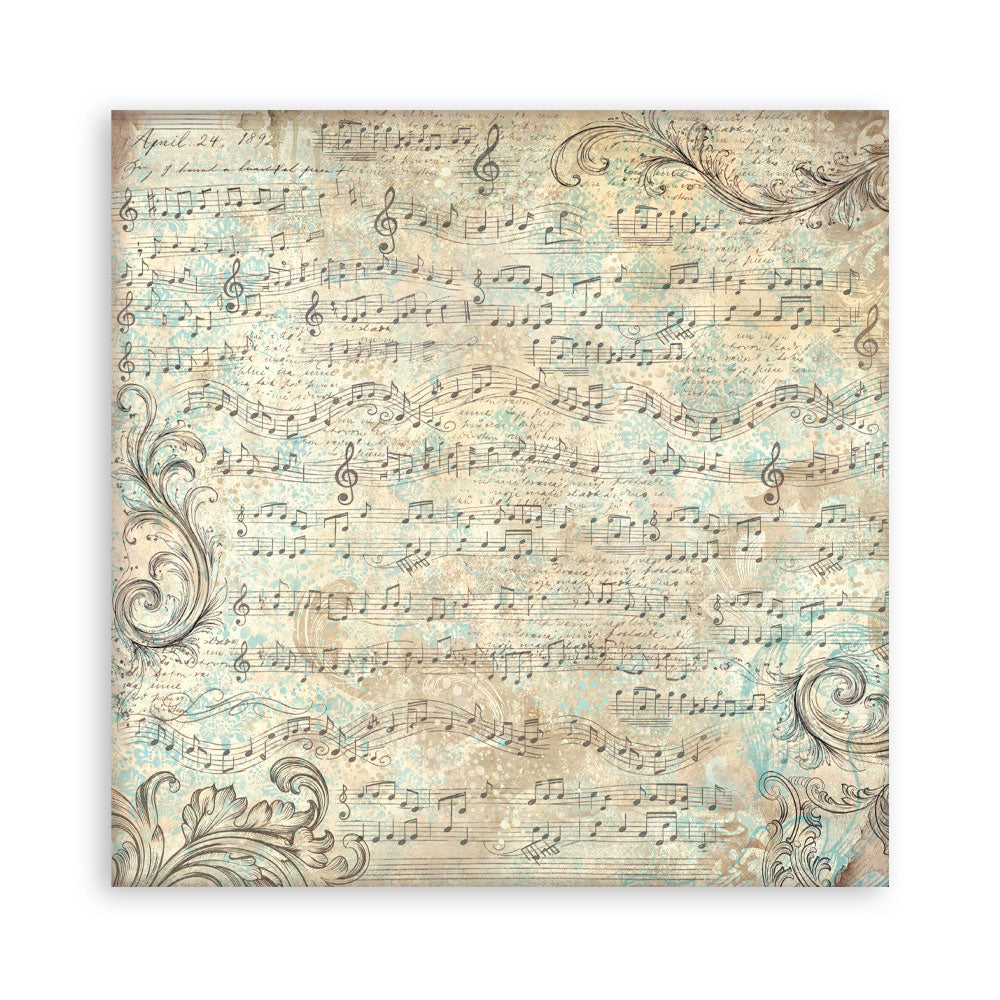 Stamperia Symphony 8x8 Inch Paper Pack Maxi Background Selection by Sara Alcobendas