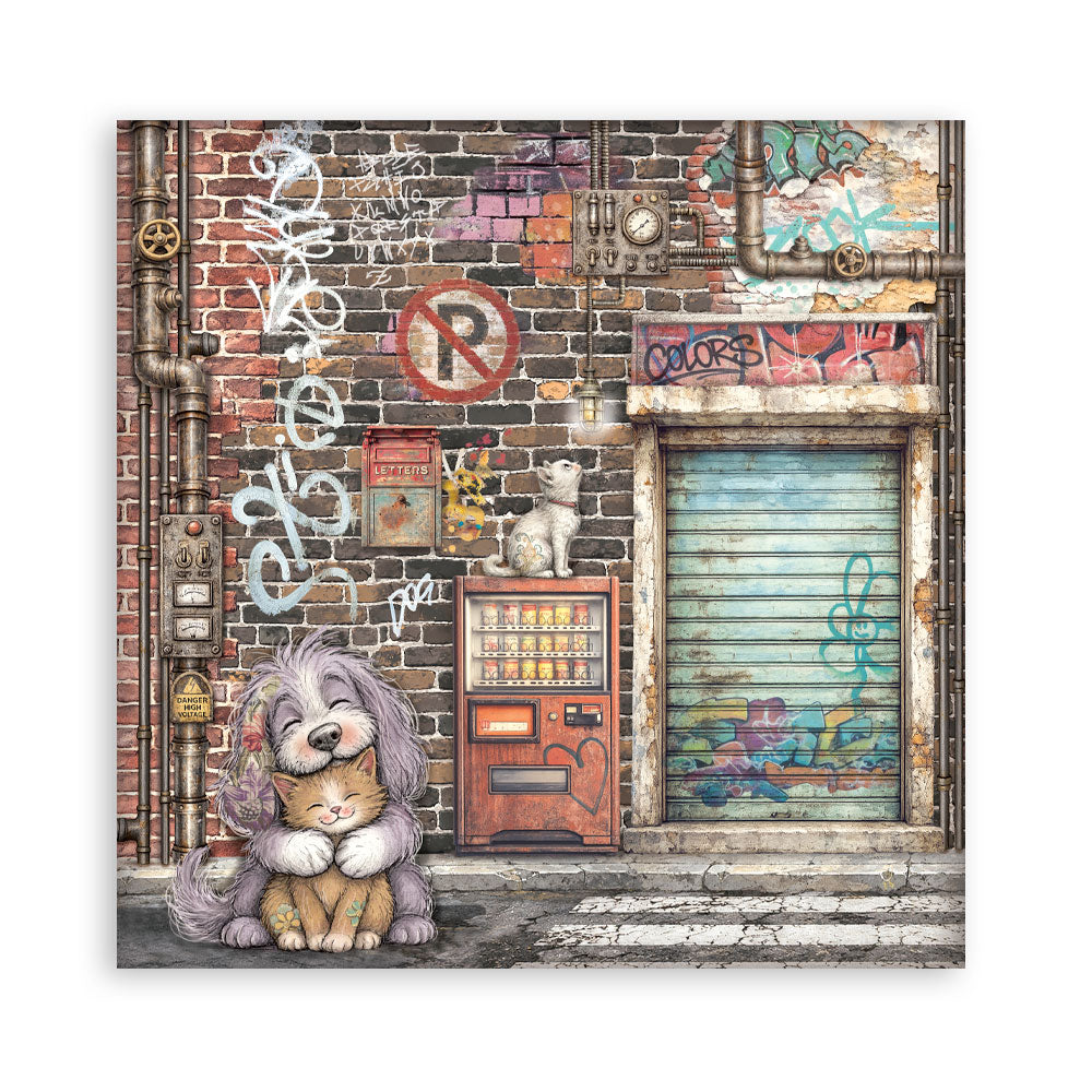 Stamperia Furry Friends 2 8x8 Inch Paper Pack by Antonis Tzanidakis