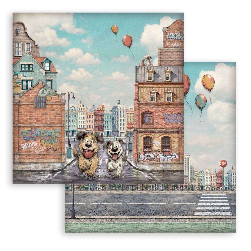 Stamperia Furry Friends 2 8x8 Inch Paper Pack by Antonis Tzanidakis