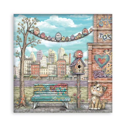 Stamperia Furry Friends 2 8x8 Inch Paper Pack by Antonis Tzanidakis