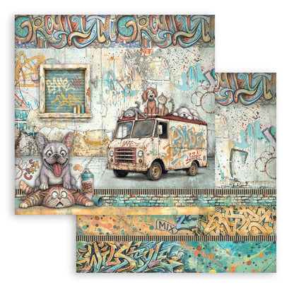 Stamperia Furry Friends 2 8x8 Inch Paper Pack by Antonis Tzanidakis