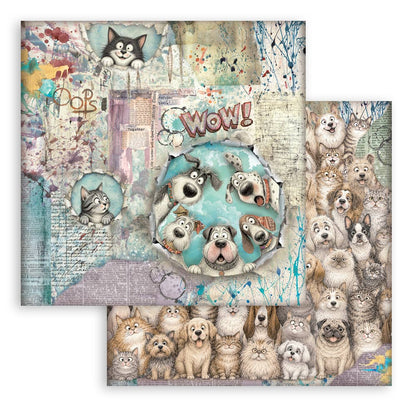 Stamperia Furry Friends 2 8x8 Inch Paper Pack by Antonis Tzanidakis