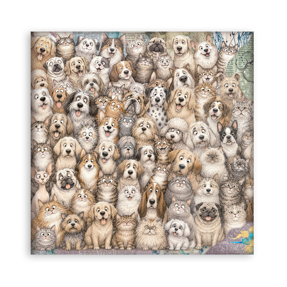 Stamperia Furry Friends 2 8x8 Inch Paper Pack by Antonis Tzanidakis