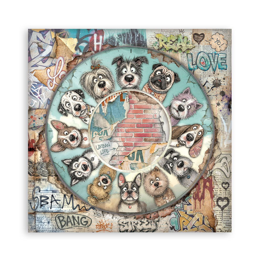 Stamperia Furry Friends 2 8x8 Inch Paper Pack by Antonis Tzanidakis