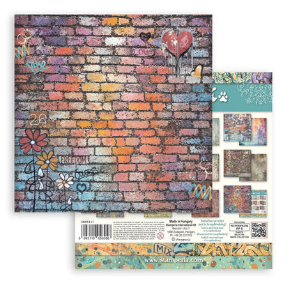 Stamperia Furry Friends 2 8x8 Inch Paper Pack Maxi Background Selection by Antonis Tzanidakis