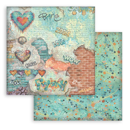 Stamperia Furry Friends 2 8x8 Inch Paper Pack Maxi Background Selection by Antonis Tzanidakis