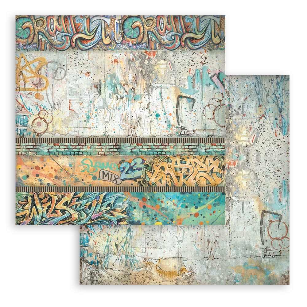 Stamperia Furry Friends 2 8x8 Inch Paper Pack Maxi Background Selection by Antonis Tzanidakis