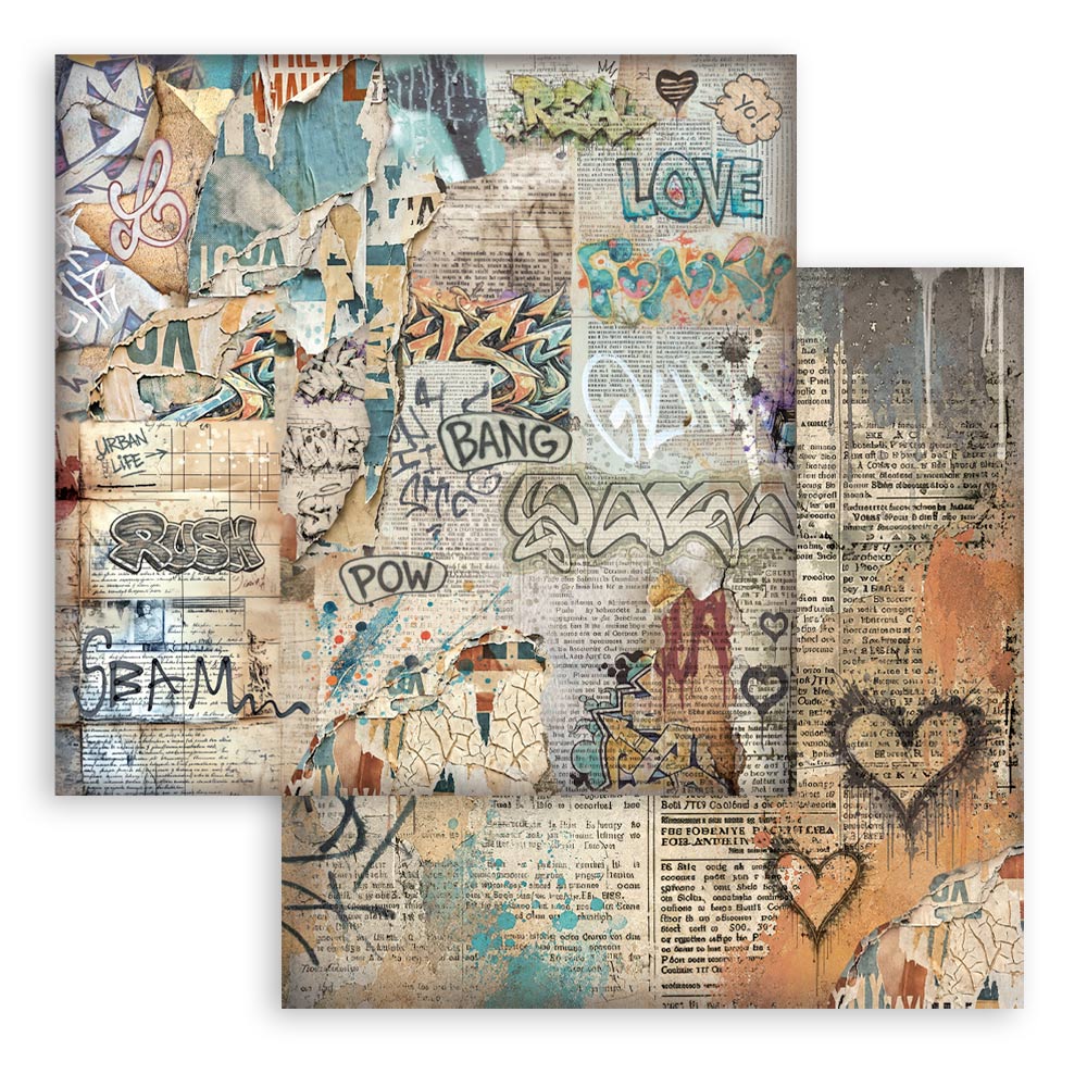 Stamperia Furry Friends 2 8x8 Inch Paper Pack Maxi Background Selection by Antonis Tzanidakis