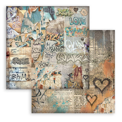 Stamperia Furry Friends 2 8x8 Inch Paper Pack Maxi Background Selection by Antonis Tzanidakis