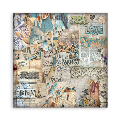 Stamperia Furry Friends 2 8x8 Inch Paper Pack Maxi Background Selection by Antonis Tzanidakis