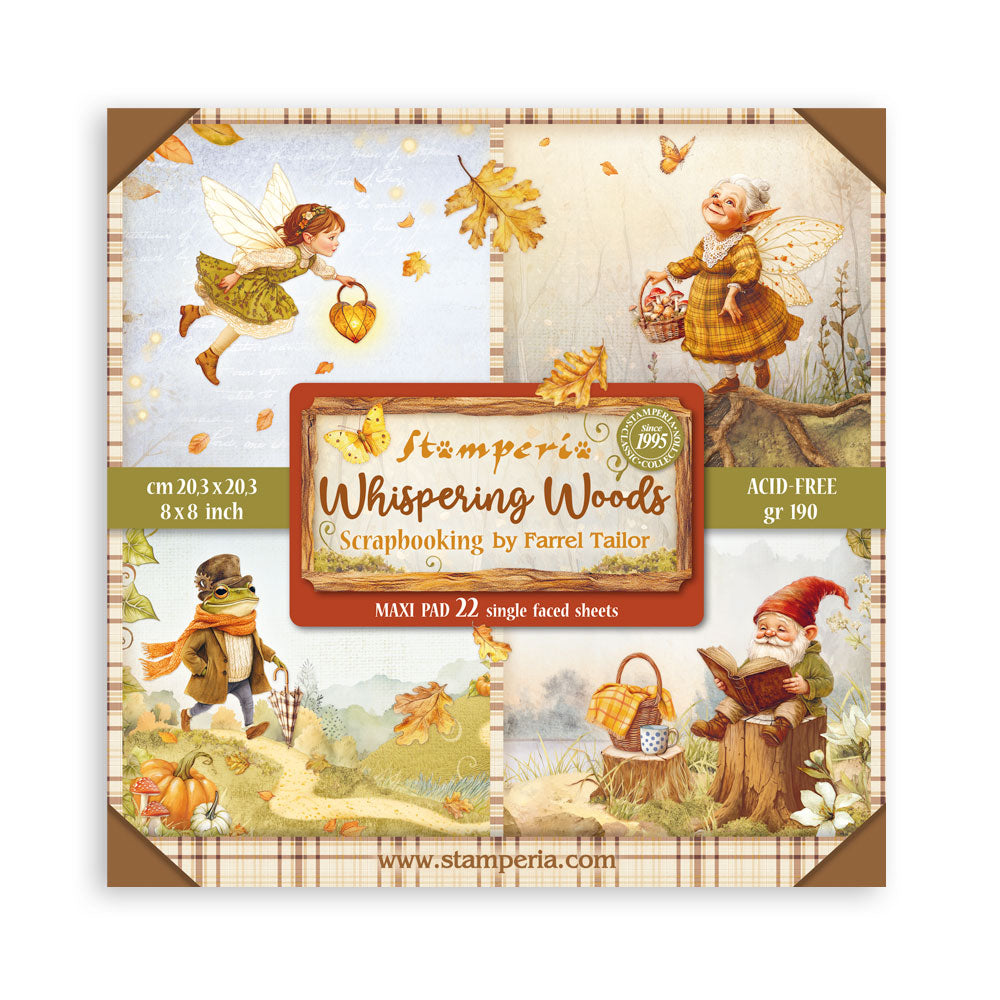 Stamperia Whispering Woods 8x8 Inch Paper Pack (Single Face)