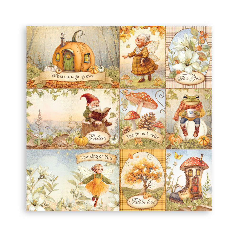 Stamperia Whispering Woods 8x8 Inch Paper Pack (Single Face)