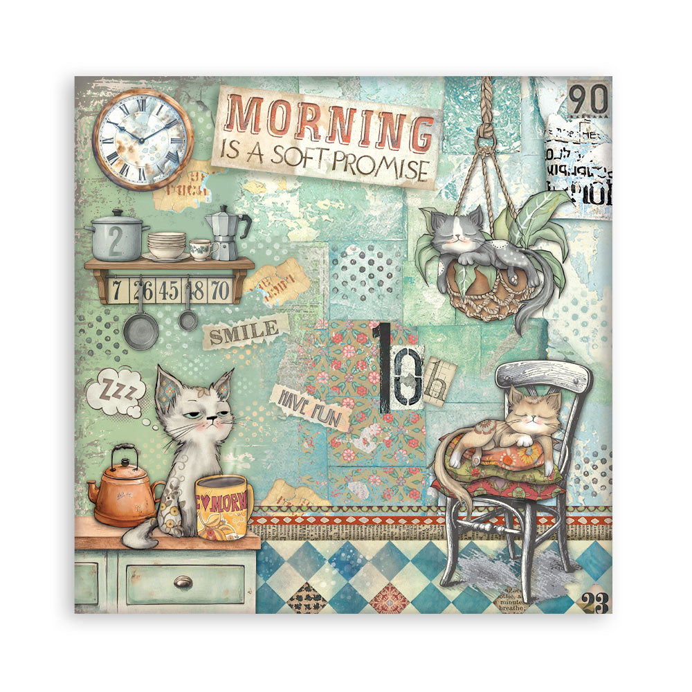 Stamperia Furry Friends 8x8 Inch Maxi Paper Pack (Single Face)