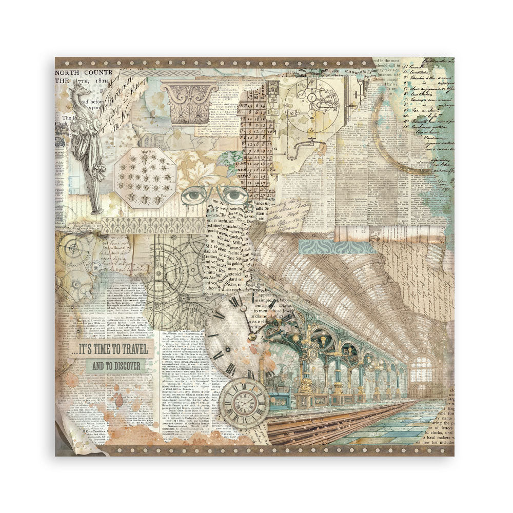Stamperia Gardens of Time 8x8 Inch Paper Pack Maxi (Singel Face) (SBBSXB24)