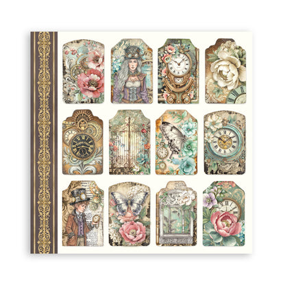Stamperia Gardens of Time 8x8 Inch Paper Pack Maxi (Singel Face) (SBBSXB24)