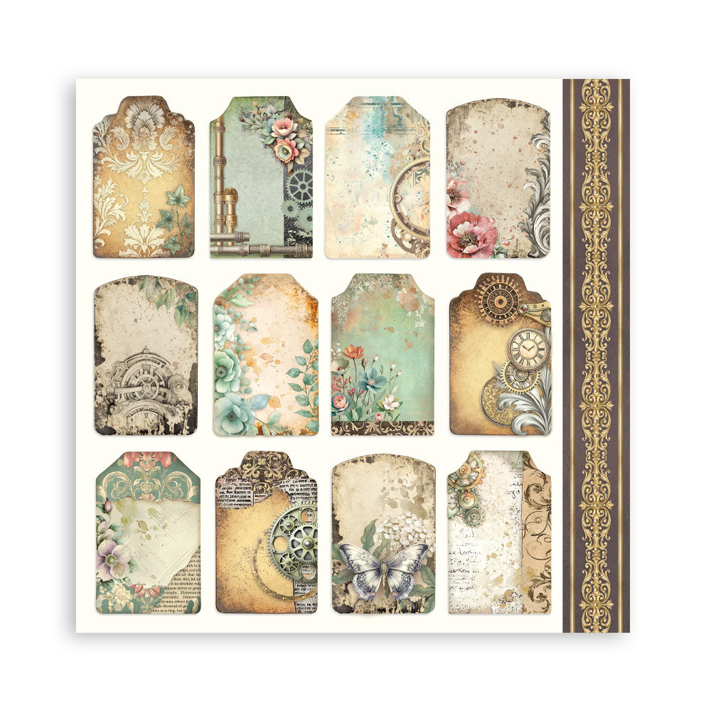 Stamperia Gardens of Time 8x8 Inch Paper Pack Maxi (Singel Face) (SBBSXB24)