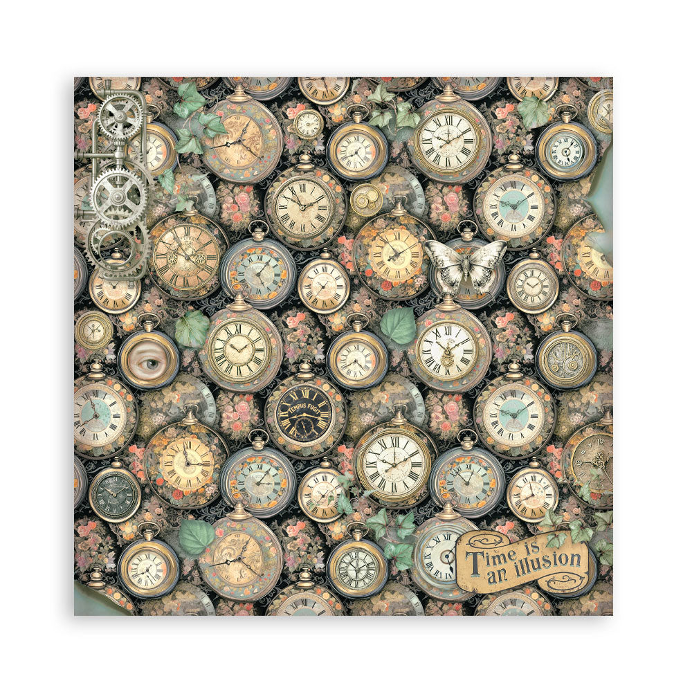 Stamperia Gardens of Time 8x8 Inch Paper Pack Maxi (Singel Face) (SBBSXB24)