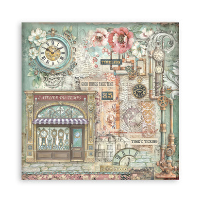 Stamperia Gardens of Time 8x8 Inch Paper Pack Maxi (Singel Face) (SBBSXB24)