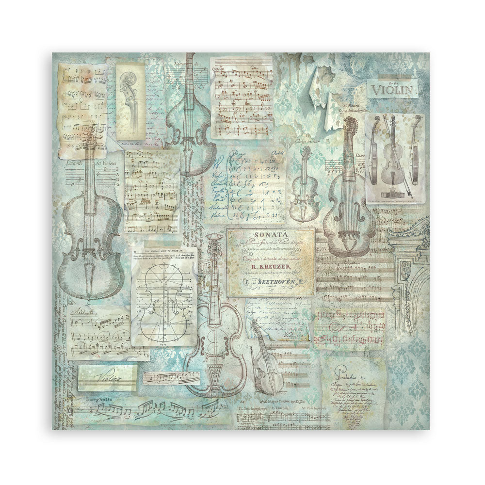 Stamperia Symphony 8x8 Inch Paper Pack (Single Face) by Sara Alcobendas