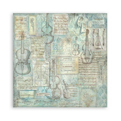 Stamperia Symphony 8x8 Inch Paper Pack (Single Face) by Sara Alcobendas