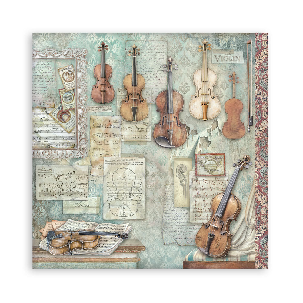 Stamperia Symphony 8x8 Inch Paper Pack (Single Face) by Sara Alcobendas