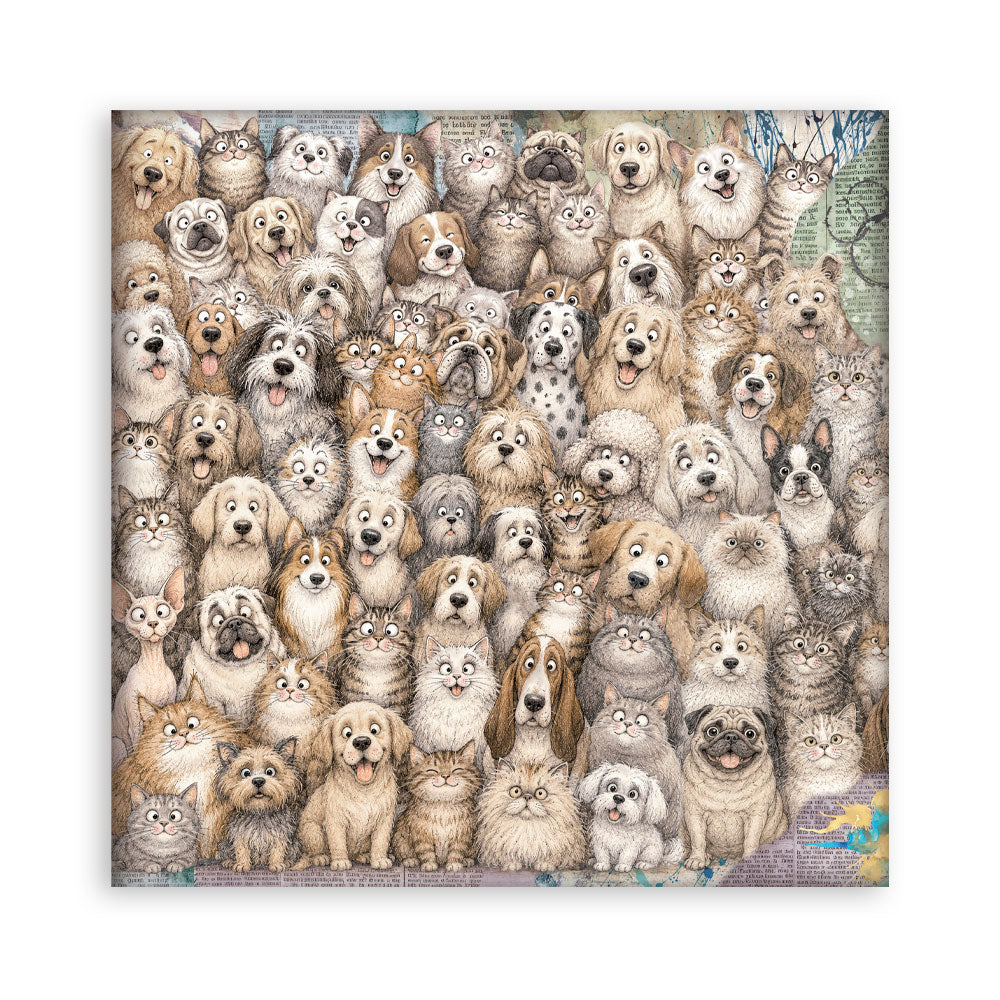 Stamperia Furry Friends 2 8x8 Inch Paper Pack (Single Face) by Antonis Tzanidakis