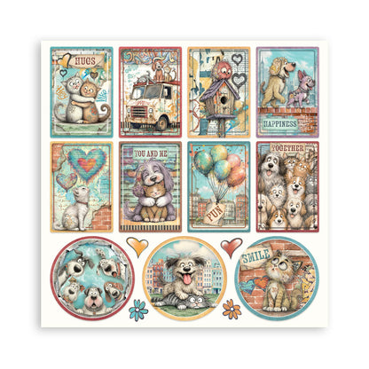 Stamperia Furry Friends 2 8x8 Inch Paper Pack (Single Face) by Antonis Tzanidakis