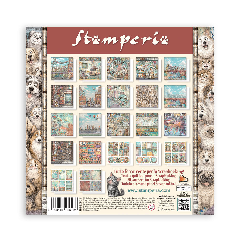 Stamperia Furry Friends 2 8x8 Inch Paper Pack (Single Face) by Antonis Tzanidakis