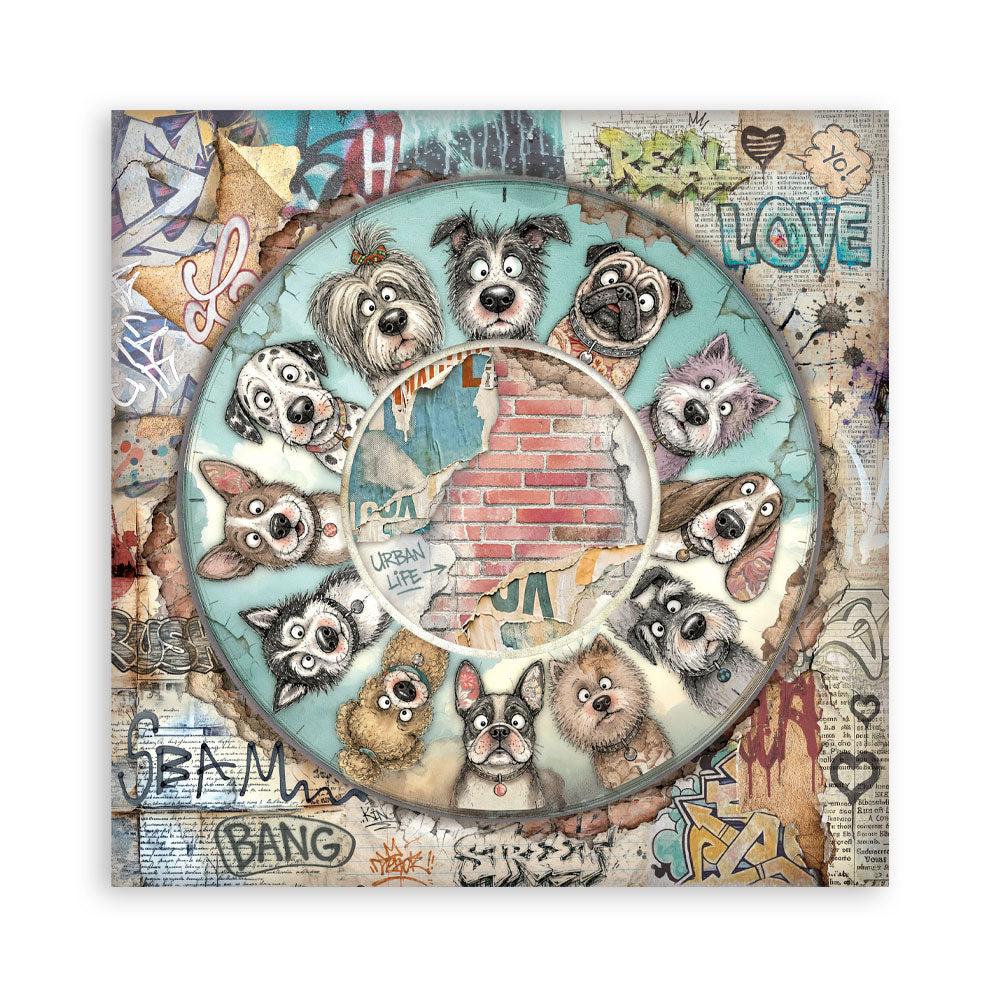 Stamperia Furry Friends 2 8x8 Inch Paper Pack (Single Face) by Antonis Tzanidakis