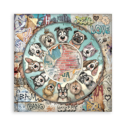 Stamperia Furry Friends 2 8x8 Inch Paper Pack (Single Face) by Antonis Tzanidakis