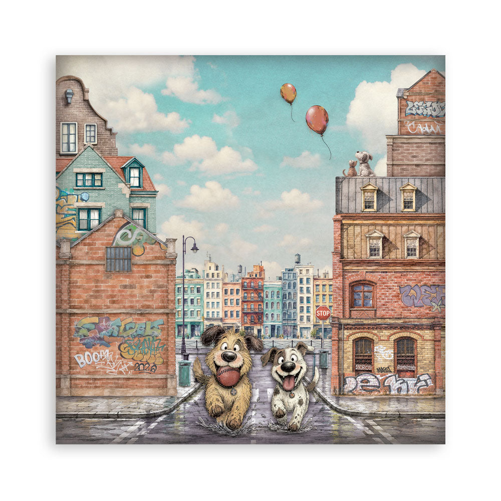 Stamperia Furry Friends 2 8x8 Inch Paper Pack (Single Face) by Antonis Tzanidakis
