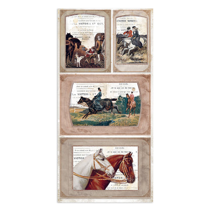 Stamperia Collectables 10 sheets 15 x 30.5 cm (6 x 12) Romantic Horses