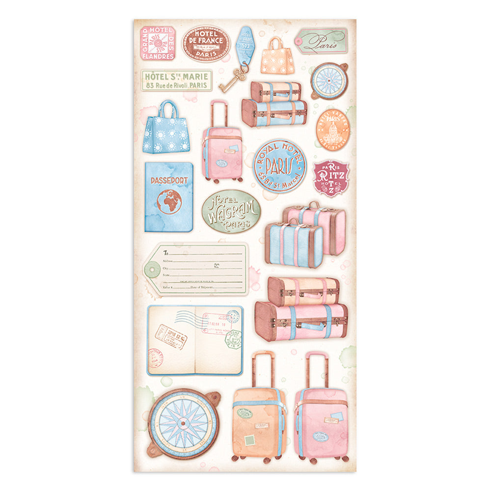 Stamperia Collectables 10 sheets 15x30.5cm (6x12) Create Happiness Oh La La