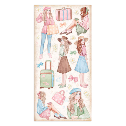 Stamperia Collectables 10 sheets 15x30.5cm (6x12) Create Happiness Oh La La
