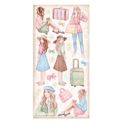 Stamperia Collectables 10 sheets 15x30.5cm (6x12) Create Happiness Oh La La