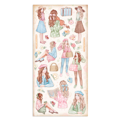 Stamperia Collectables 10 sheets 15x30.5cm (6x12) Create Happiness Oh La La