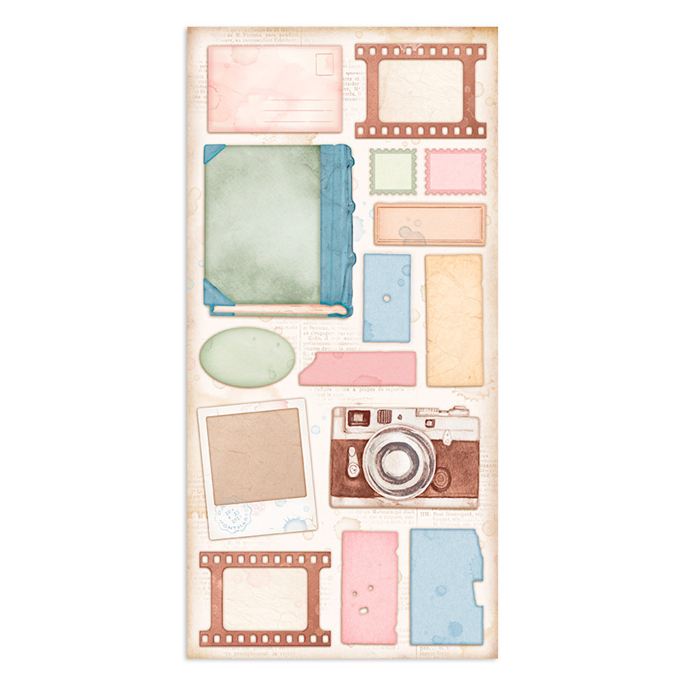 Stamperia Collectables 10 sheets 15x30.5cm (6x12) Create Happiness Oh La La