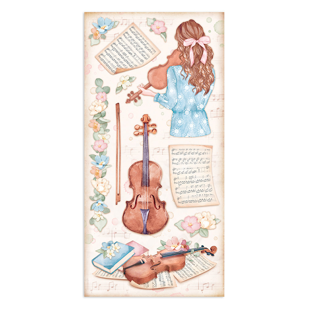 Stamperia Collectables 10 sheets 15x30.5cm (6x12) Create Happiness Oh La La