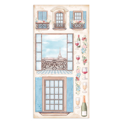 Stamperia Collectables 10 sheets 15x30.5cm (6x12) Create Happiness Oh La La