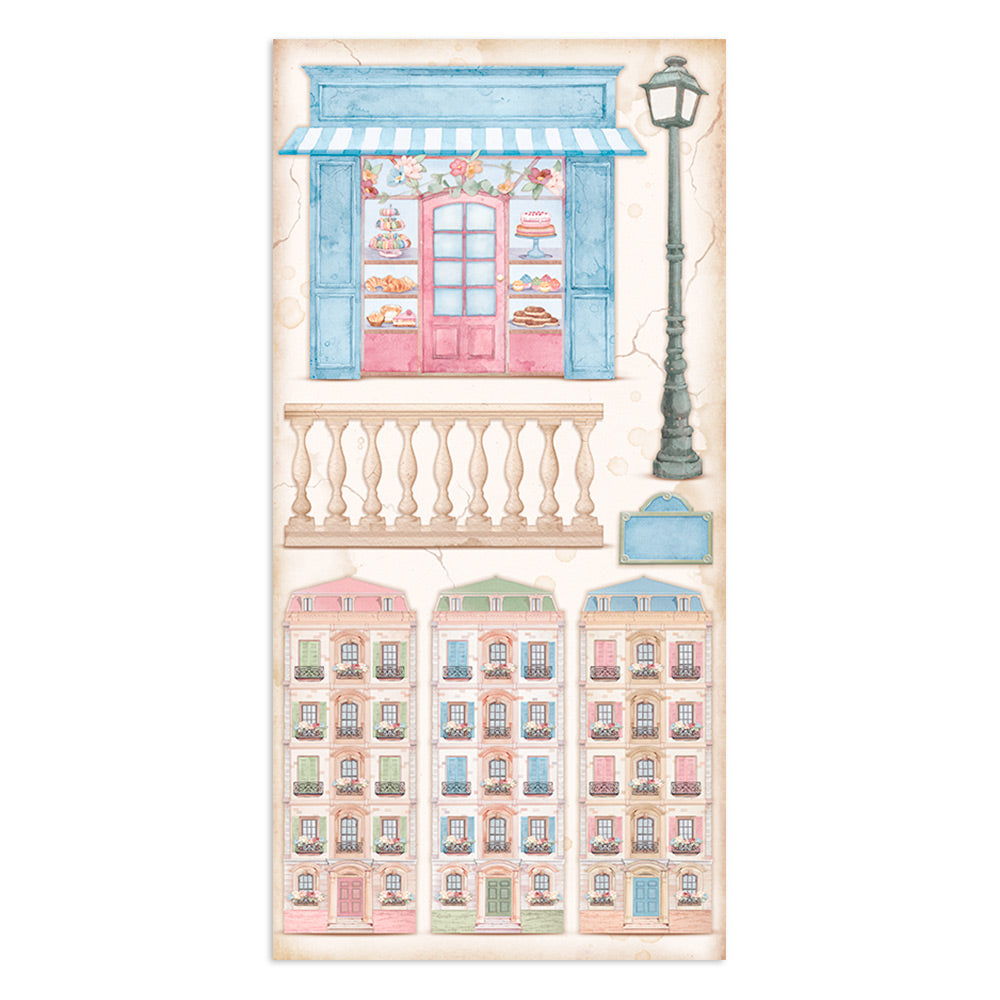 Stamperia Collectables 10 sheets 15x30.5cm (6x12) Create Happiness Oh La La